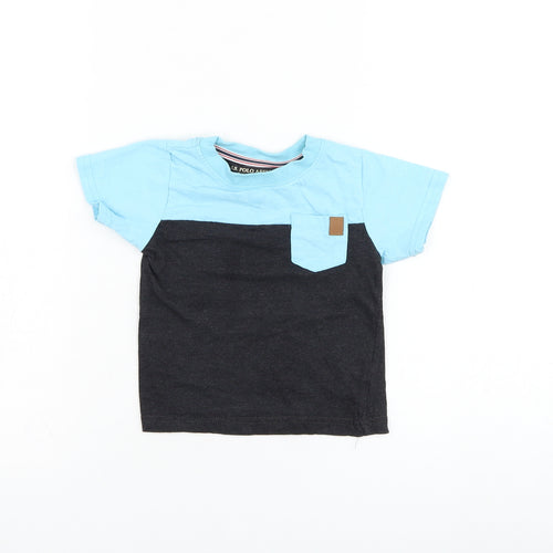 US Polo Assn. Boys Grey  Cotton Basic  Size 2 Years Round Neck Pullover