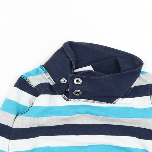Topomini Boys Blue Striped Cotton Pullover Jumper Size 12-18 Months  Pullover