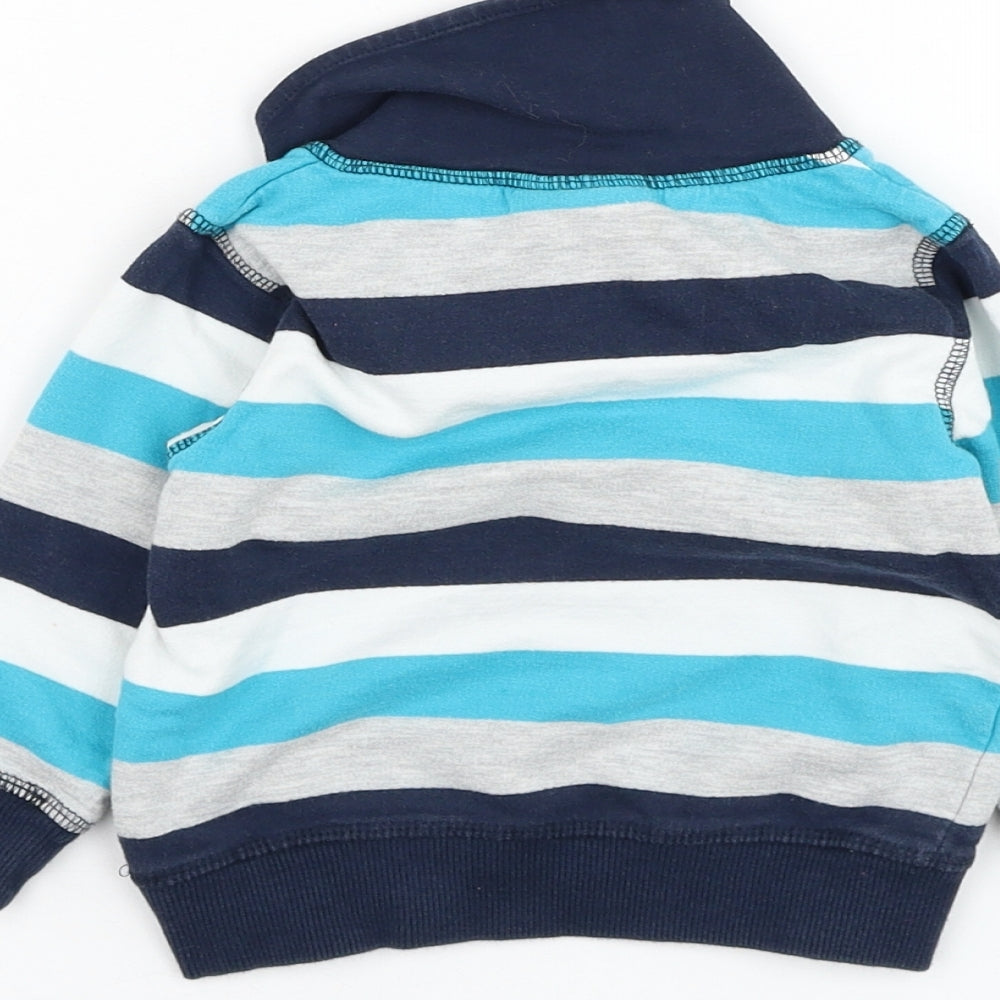 Topomini Boys Blue Striped Cotton Pullover Jumper Size 12-18 Months  Pullover