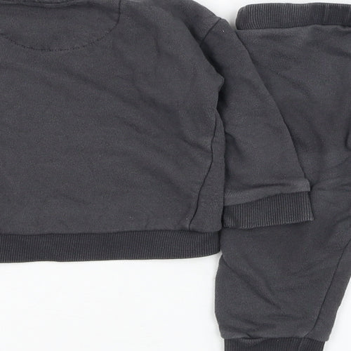 F&F Boys Grey  Cotton Trousers Outfit/Set Size 12-18 Months  Pullover - Mickey Mouse