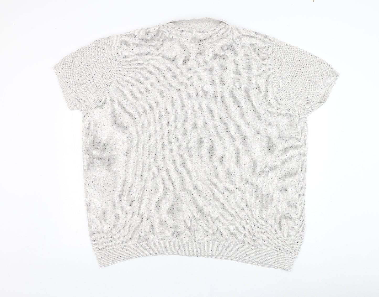 George Mens Grey Collared  Cotton Pullover Jumper Size 2XL