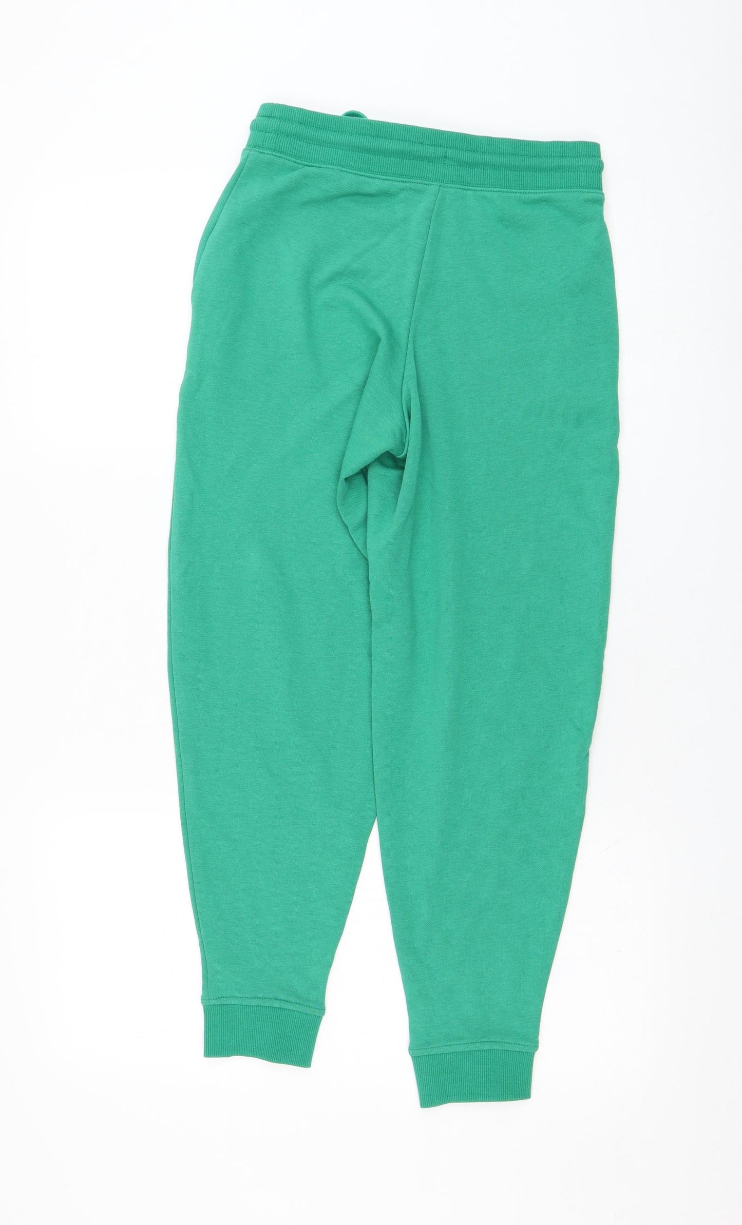 Marks and Spencer Womens Green  Cotton Jogger Trousers Size 6 L26 in Regular