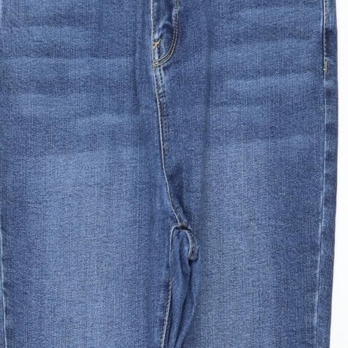 George Womens Blue  Cotton Straight Jeans Size 16 L29 in Regular Zip