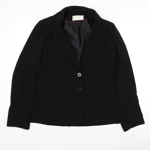 AMARANTO Womens Black   Jacket Blazer Size 12  Button