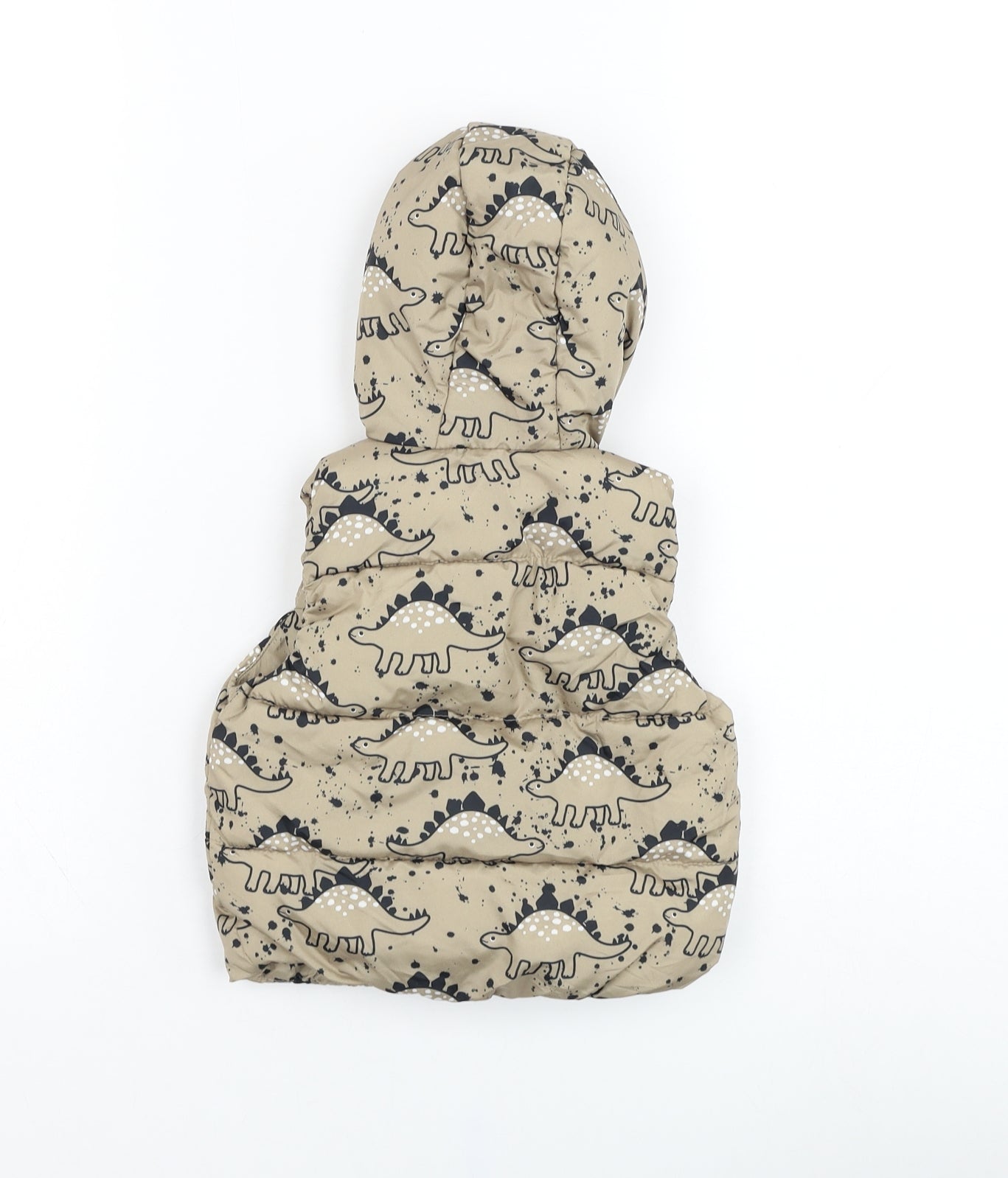 F&F Baby Brown   Gilet Jacket Size 6-9 Months   Zip - Dinosaur