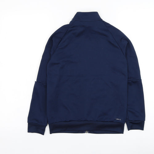 adidas Boys Blue  Polyester Full Zip Sweatshirt Size 9-10 Years  Zip