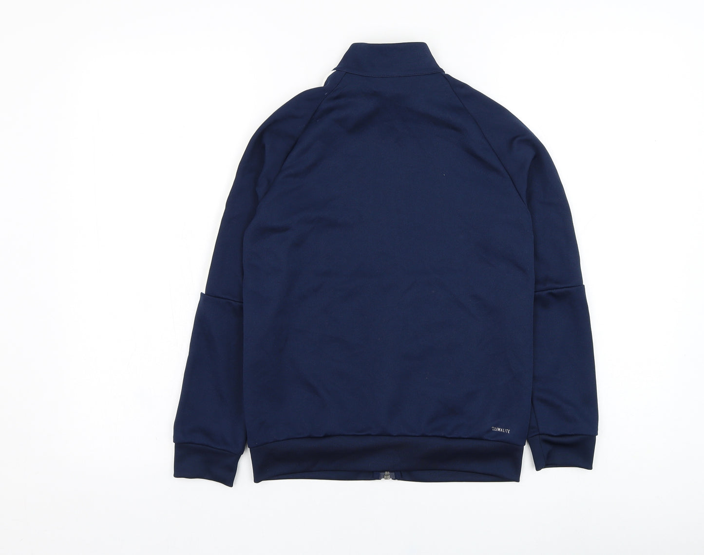 adidas Boys Blue  Polyester Full Zip Sweatshirt Size 9-10 Years  Zip