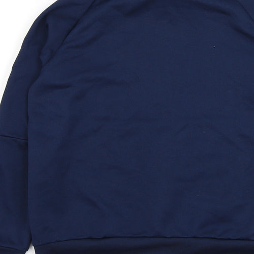 adidas Boys Blue  Polyester Full Zip Sweatshirt Size 9-10 Years  Zip