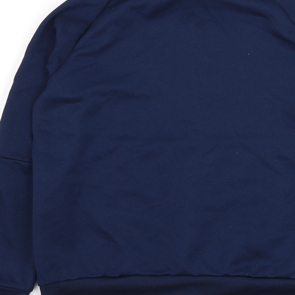 adidas Boys Blue  Polyester Full Zip Sweatshirt Size 9-10 Years  Zip