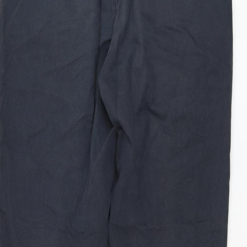 BHS Mens Blue  Cotton Chino Trousers Size 34 in L31 in Regular Zip