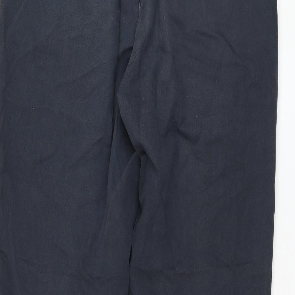 BHS Mens Blue  Cotton Chino Trousers Size 34 in L31 in Regular Zip