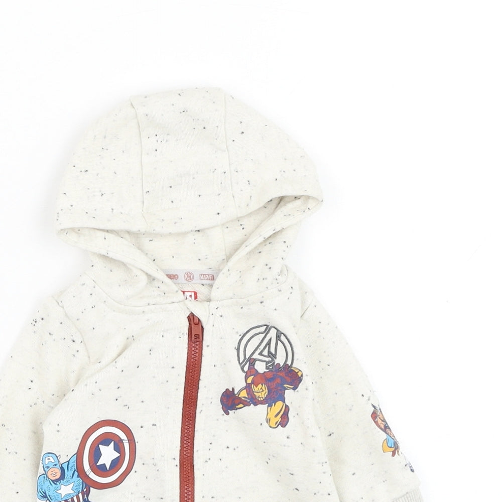 Marvel Boys Ivory  Polyester Full Zip Jumper Size 0-3 Months  Zip - Marvel