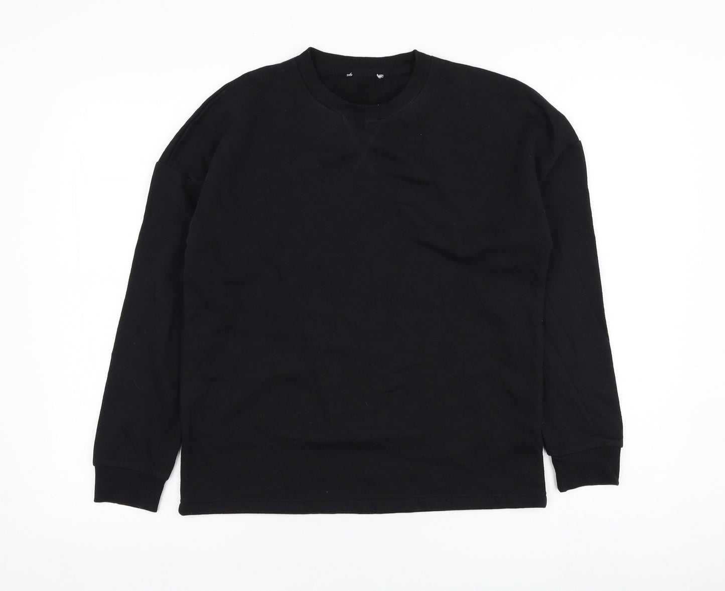 Matalan Mens Black  Cotton Pullover Sweatshirt Size S