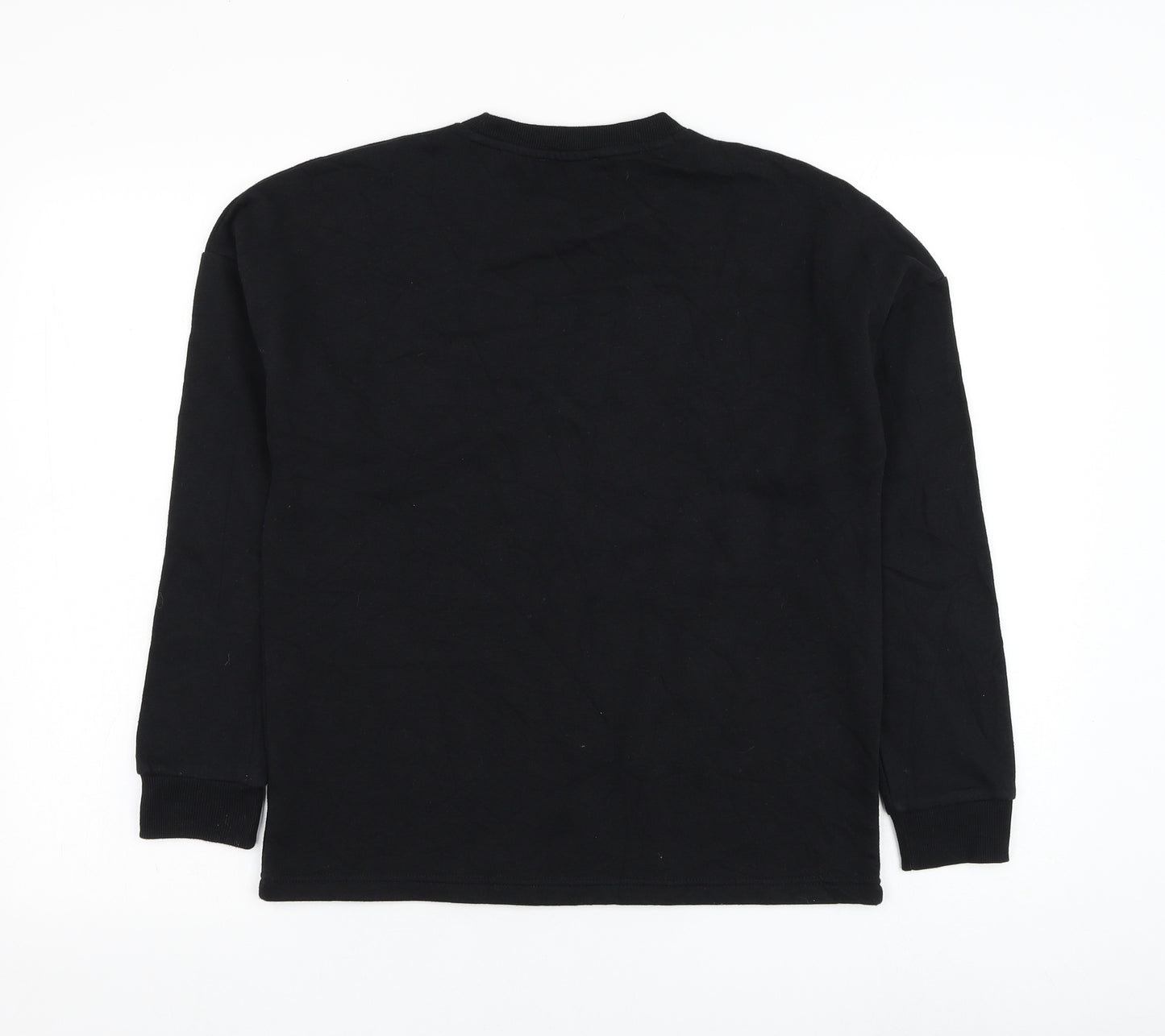 Matalan Mens Black  Cotton Pullover Sweatshirt Size S