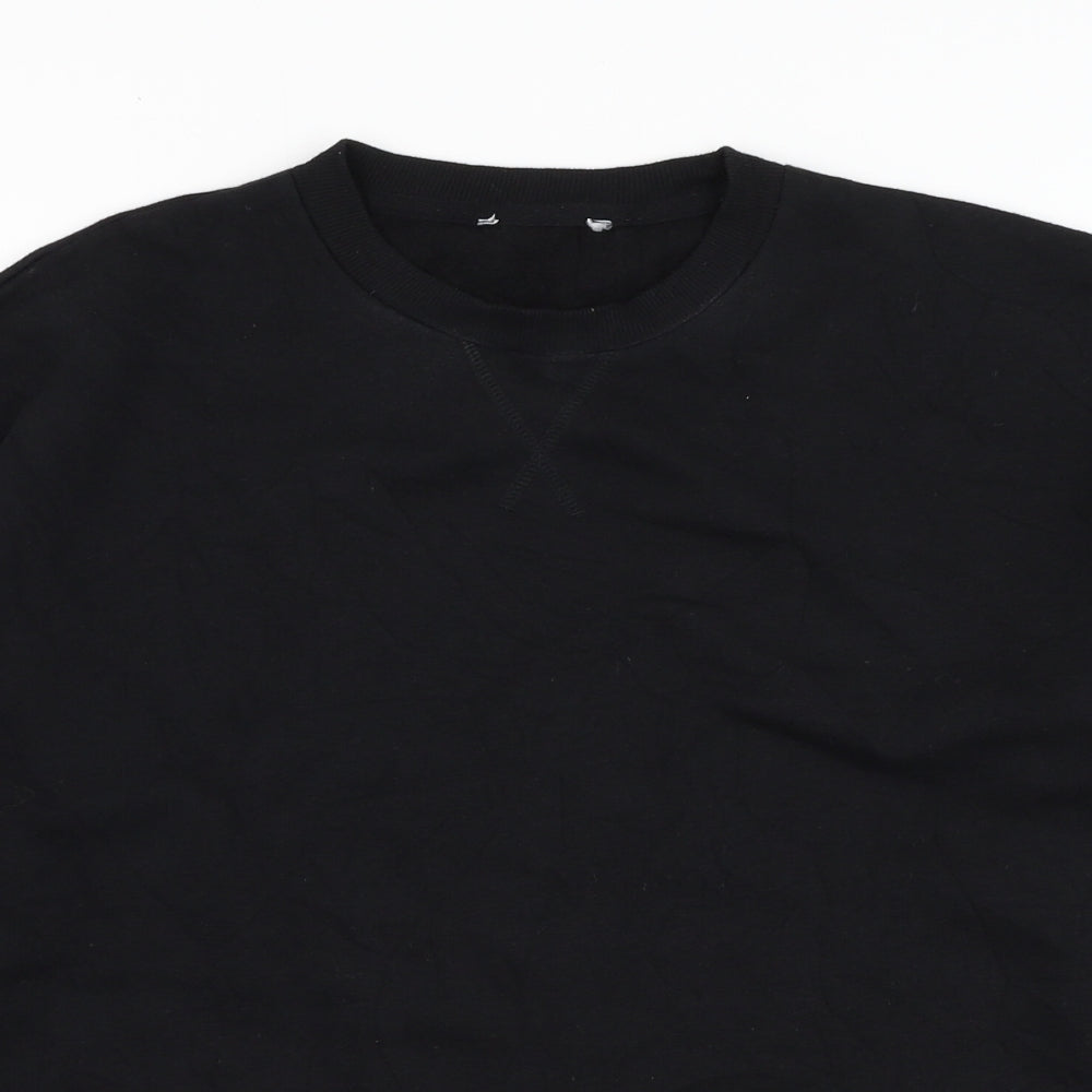 Matalan Mens Black  Cotton Pullover Sweatshirt Size S