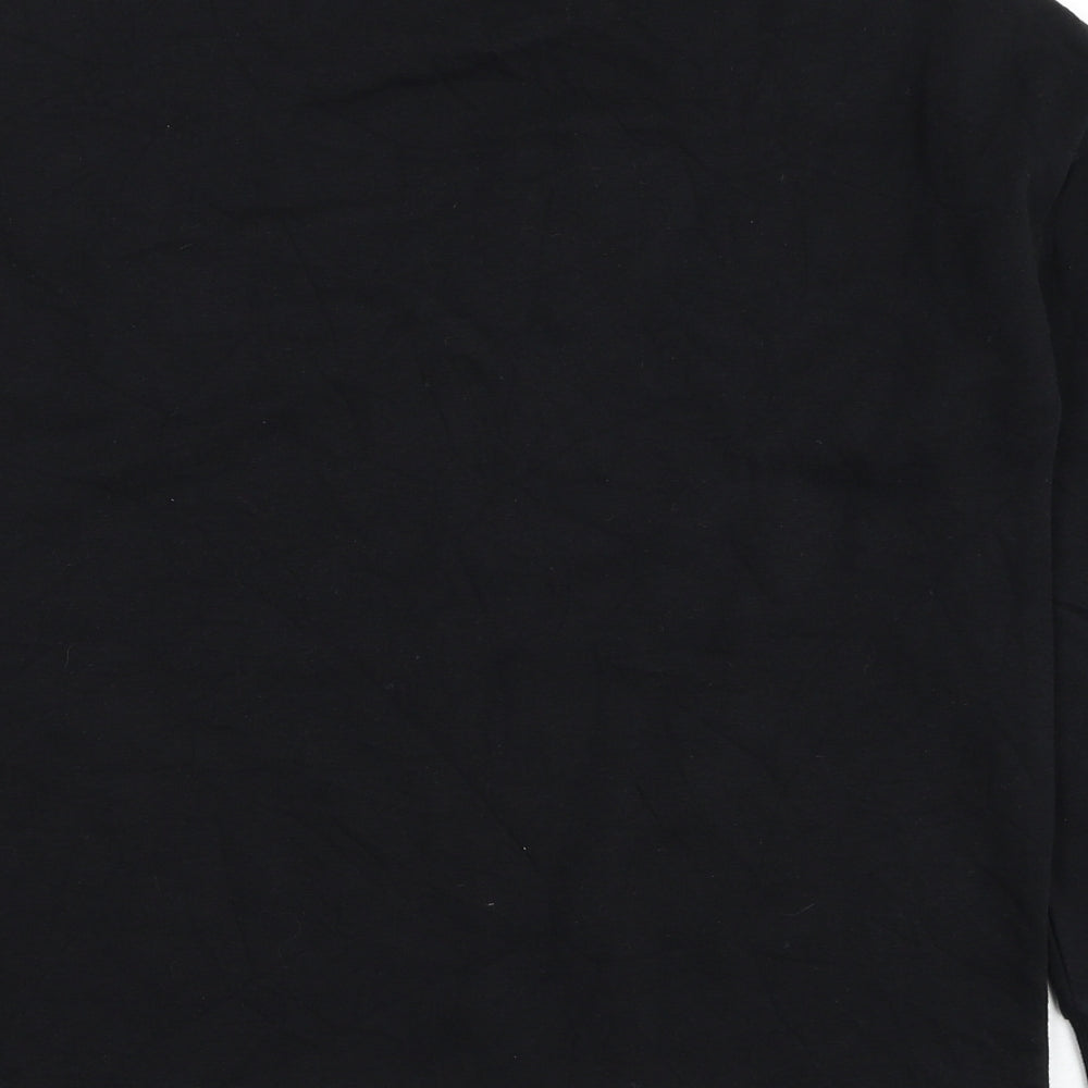 Matalan Mens Black  Cotton Pullover Sweatshirt Size S