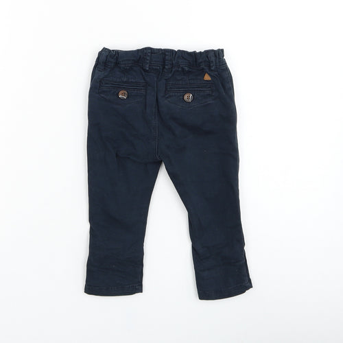 NEXT Boys Blue  Cotton Capri Trousers Size 6-9 Months  Pullover