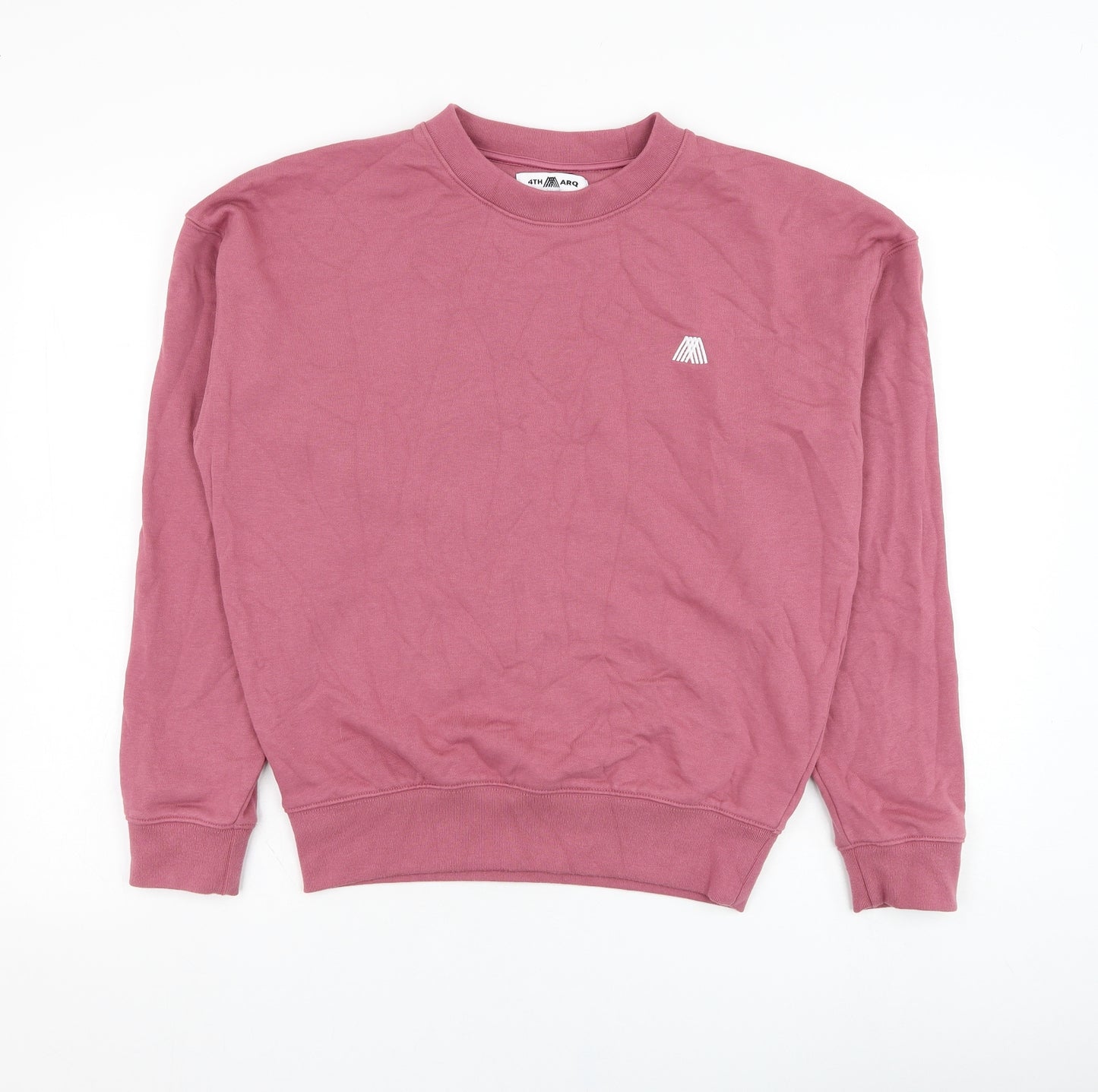 4th Arq Mens Pink  Cotton Pullover Sweatshirt Size XS