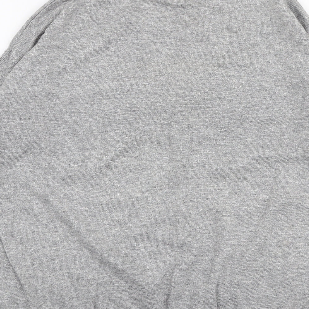 River Island Womens Grey Roll Neck  Viscose Pullover Jumper Size 10   - Luxe