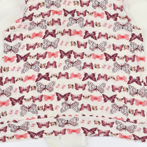 NEXT Womens Multicoloured Floral Viscose Basic Blouse Size 12 Round Neck