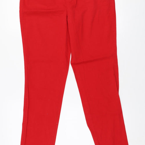Charles Vogele Womens Red  Cotton Jegging Jeans Size 12 L30 in Slim