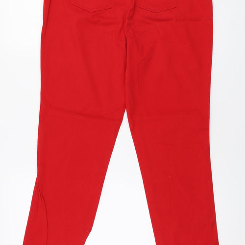 Charles Vogele Womens Red  Cotton Jegging Jeans Size 12 L30 in Slim