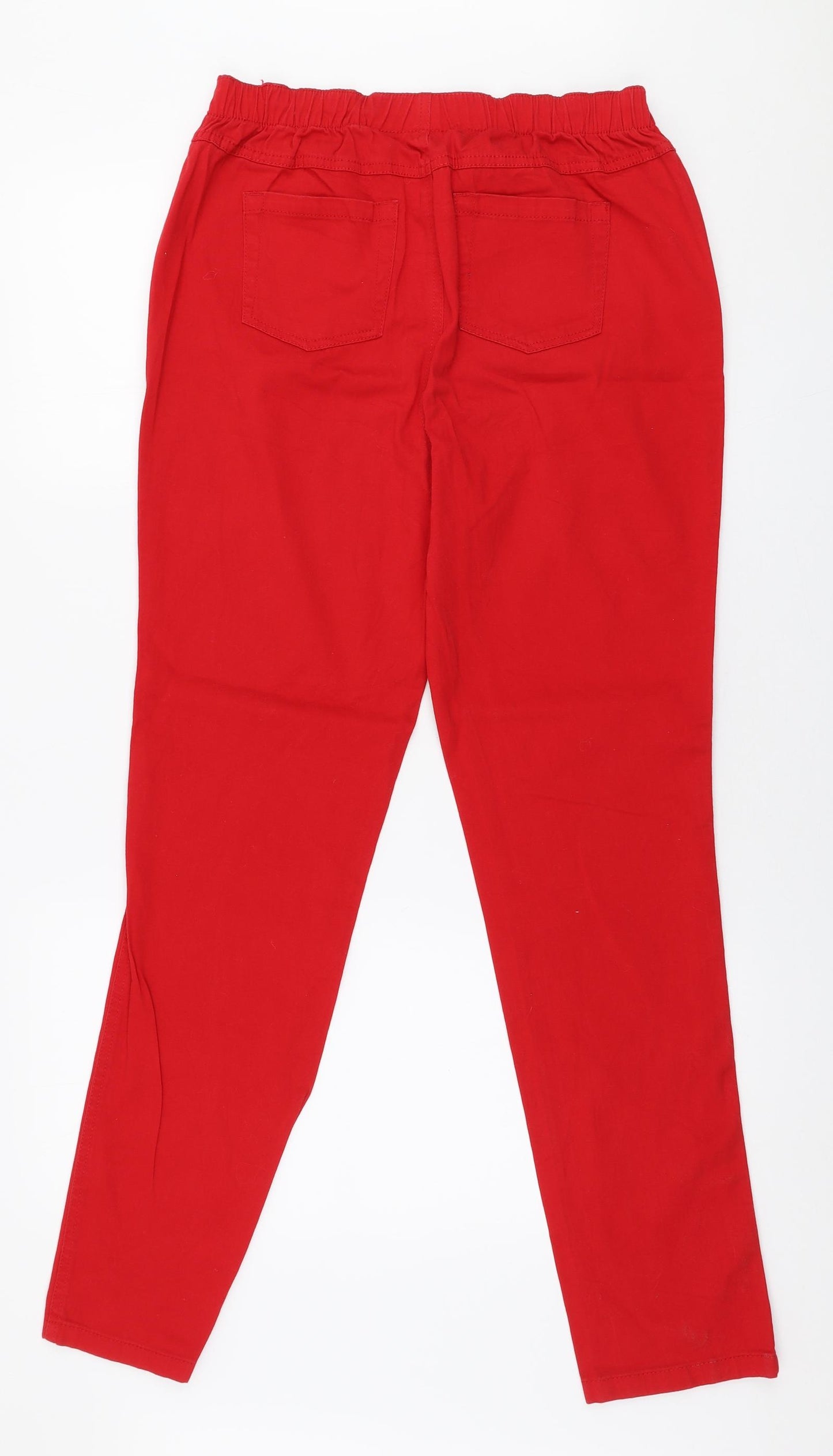 Charles Vogele Womens Red  Cotton Jegging Jeans Size 12 L30 in Slim
