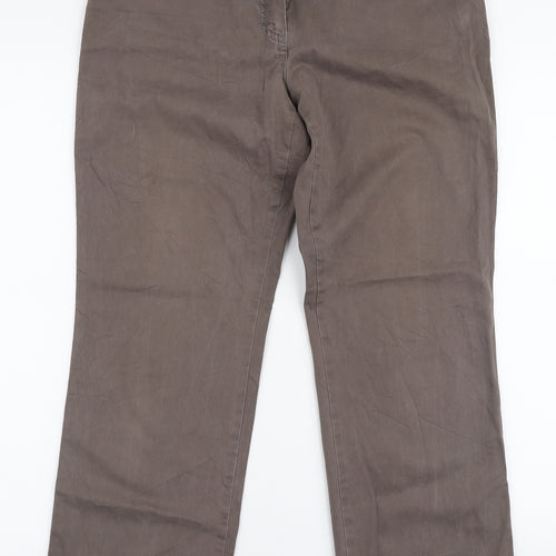 GARDEUR Womens Brown  Polyester Trousers  Size 31 in L28 in Regular Zip