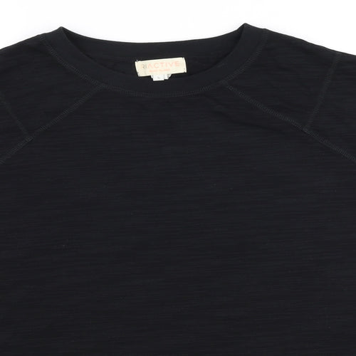 River Island Womens Black  Polyester Jersey T-Shirt Size S Round Neck Pullover
