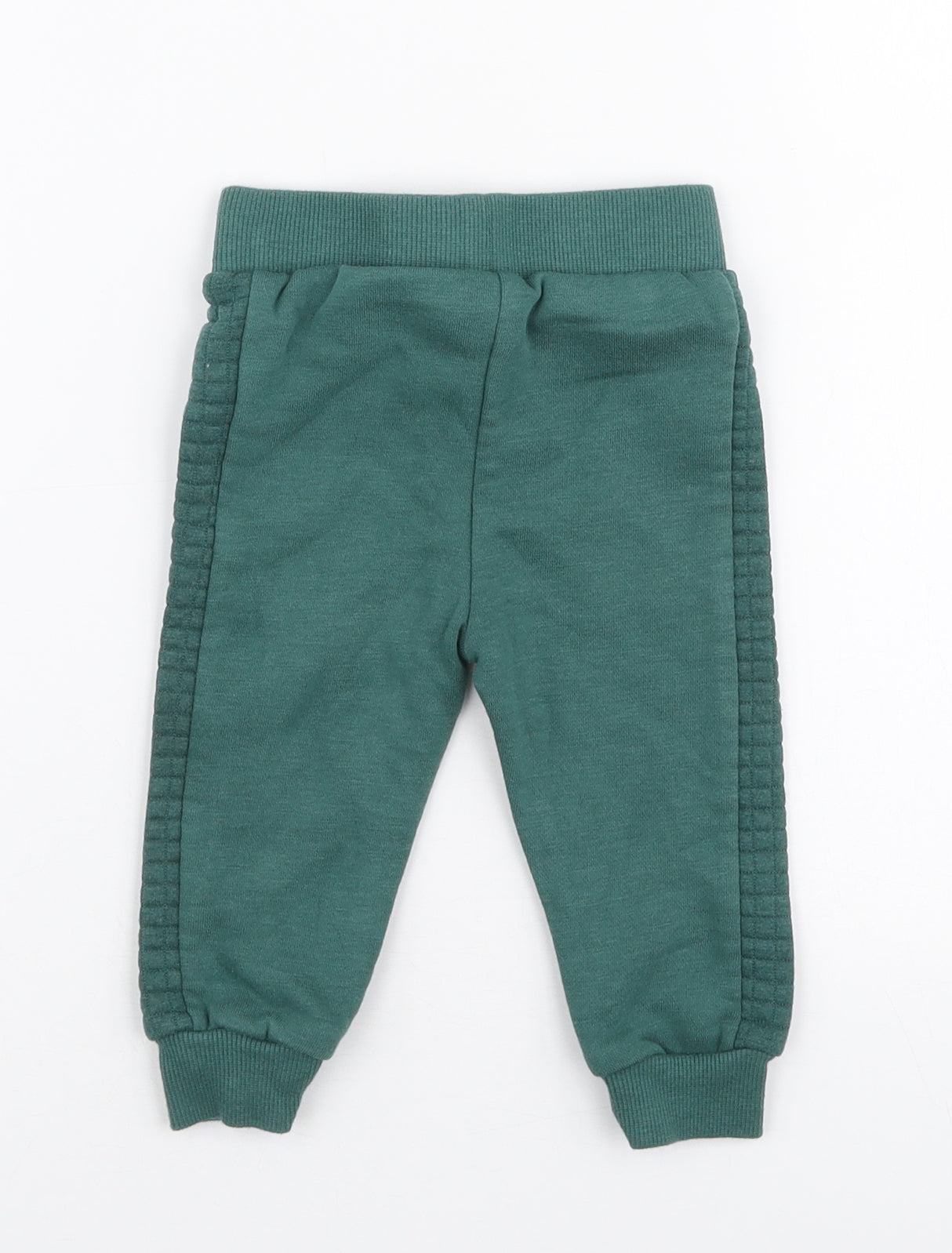 Primark Boys Green  Cotton Jogger Trousers Size 9-12 Months  Drawstring