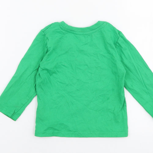 Primark Baby Green  100% Cotton Jersey T-Shirt Size 9-12 Months Round Neck Pullover - Lucky little charm
