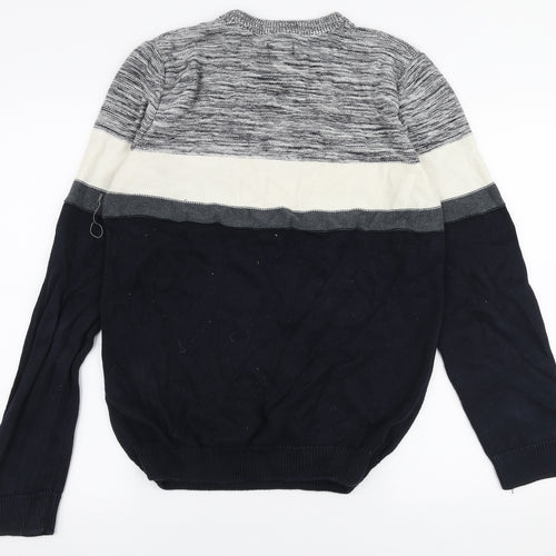NEXT Mens Multicoloured Round Neck  Cotton Pullover Jumper Size M
