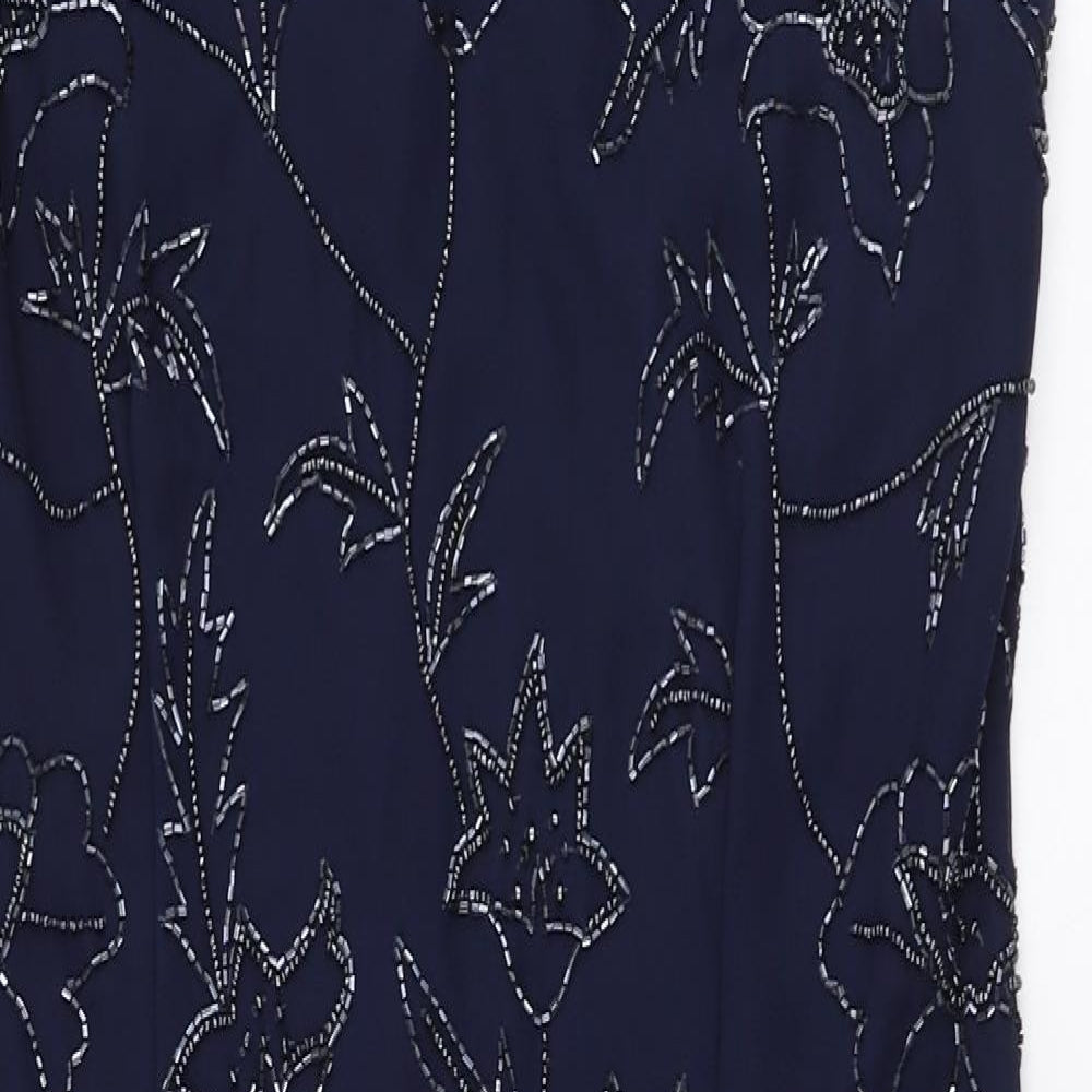 Razzle Dazzle Womens Blue  Polyester Bodycon  Size 12  Round Neck Zip