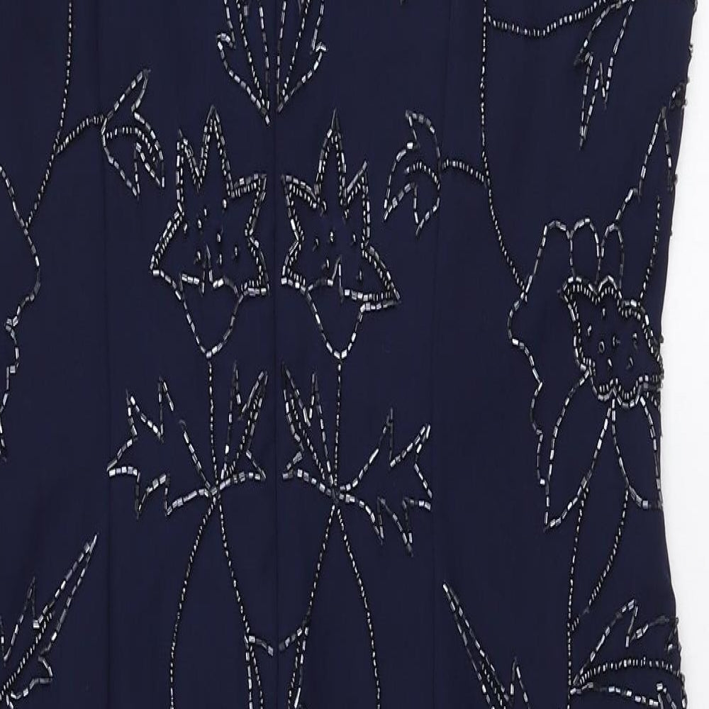 Razzle Dazzle Womens Blue  Polyester Bodycon  Size 12  Round Neck Zip