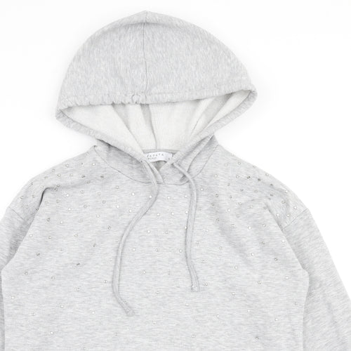 Papaya Womens Grey  Polyester Pullover Hoodie Size S  Pullover
