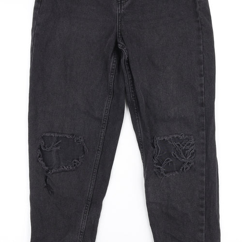 Denim Co Womens Black  100% Cotton Mom Jeans Size 6 L28 in Regular Zip