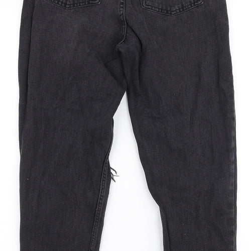 Denim Co Womens Black  100% Cotton Mom Jeans Size 6 L28 in Regular Zip