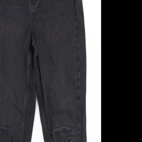 Denim Co Womens Black  100% Cotton Mom Jeans Size 6 L28 in Regular Zip