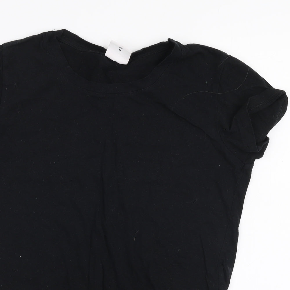 Lee Cooper Womens Black  100% Cotton Jersey T-Shirt Size 10 Round Neck