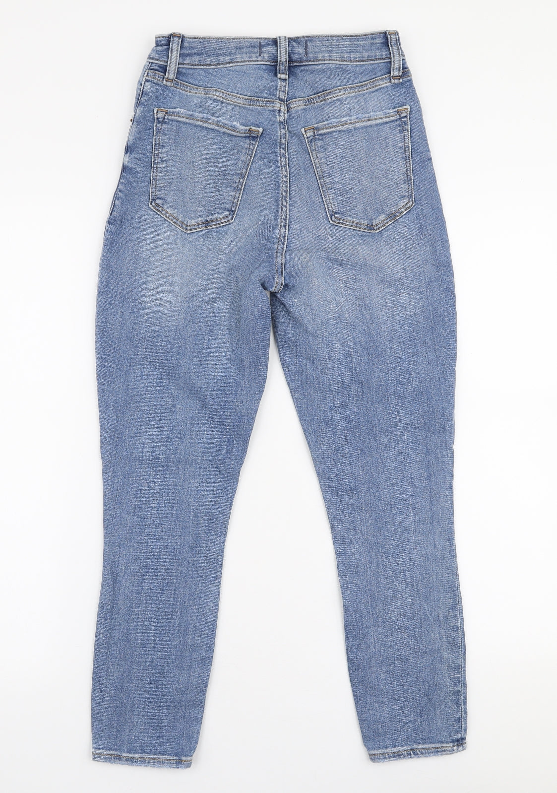 Abercrombie & Fitch Womens Blue  Cotton Skinny Jeans Size 25 in L25 in Slim Zip