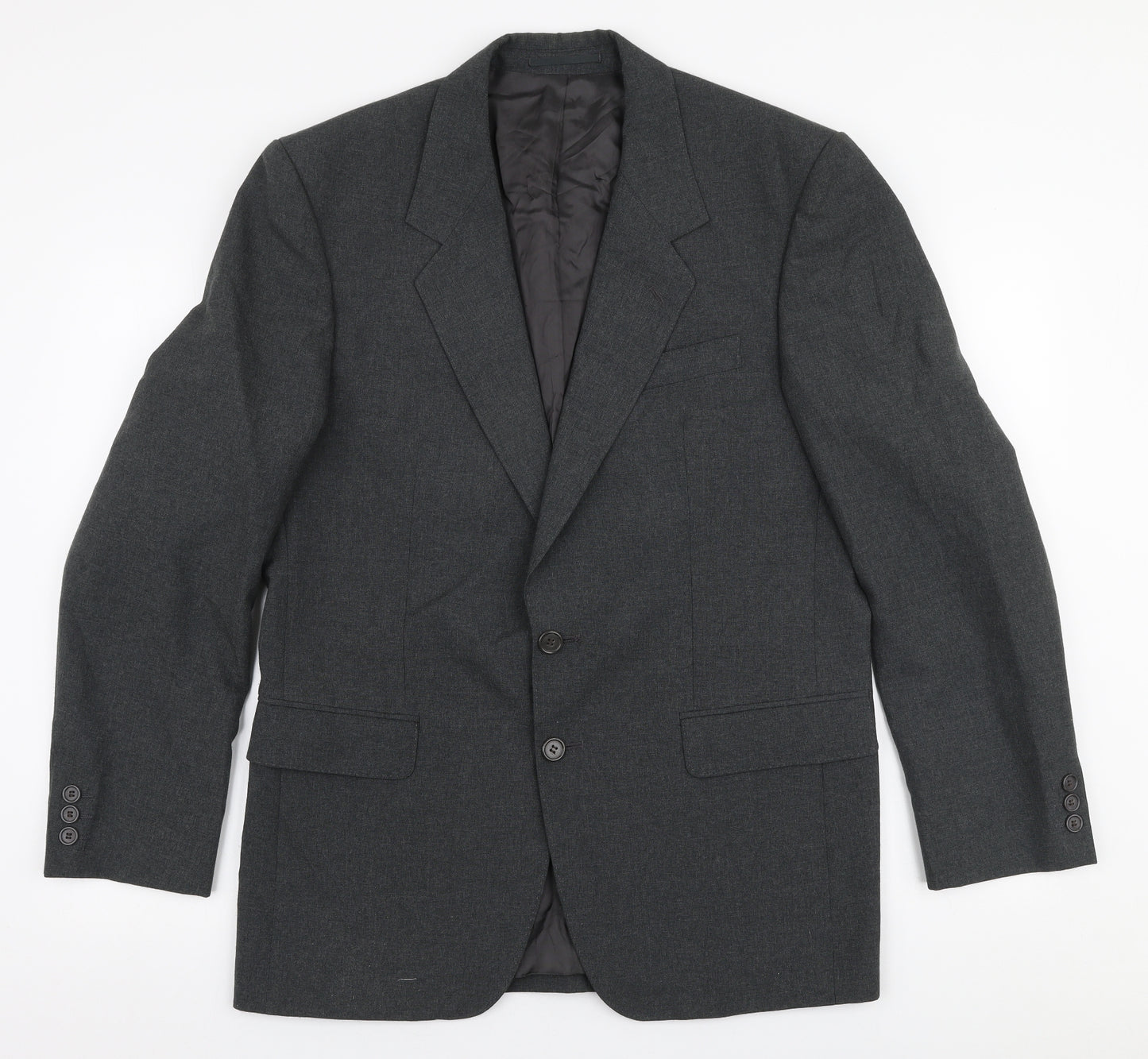 Executex Mens Grey  Polyester Jacket Suit Jacket Size 40