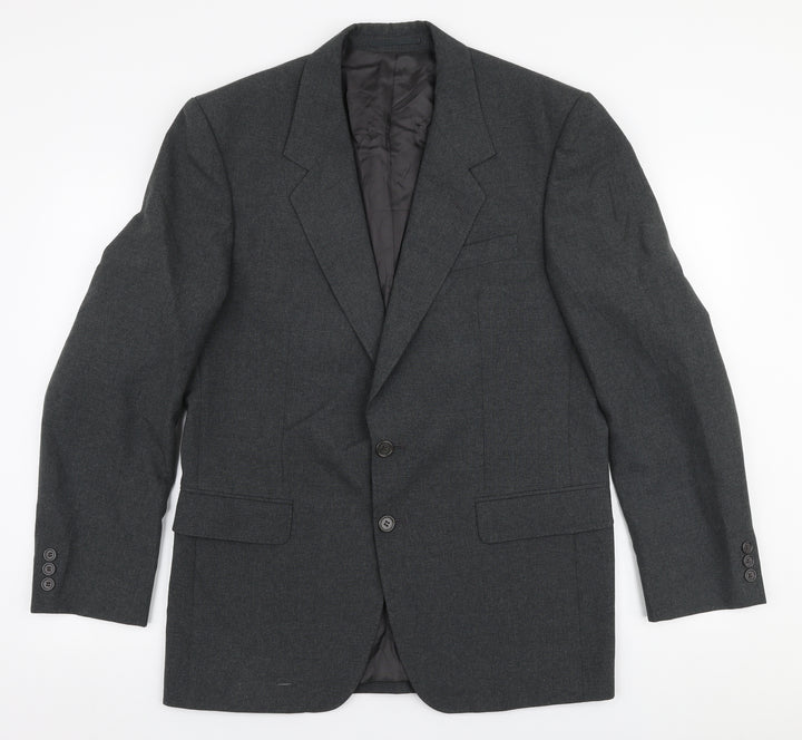 Executex Mens Grey  Polyester Jacket Suit Jacket Size 40