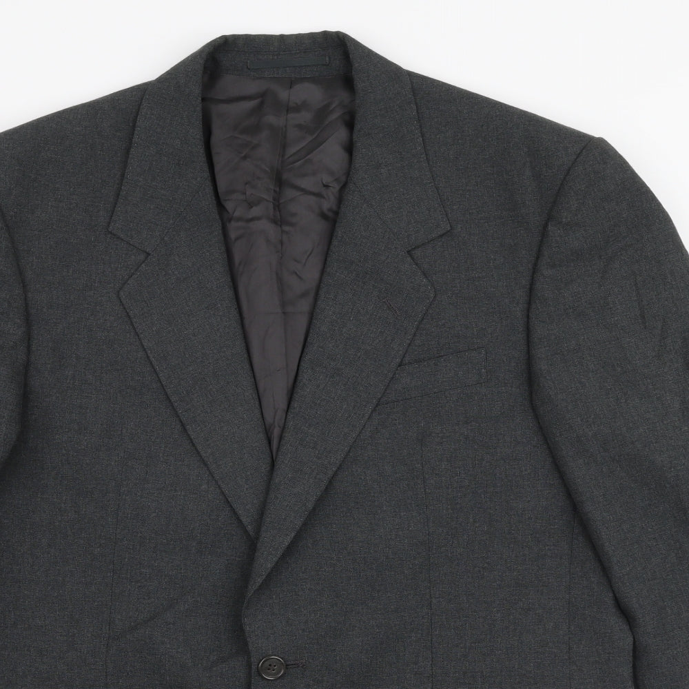 Executex Mens Grey  Polyester Jacket Suit Jacket Size 40