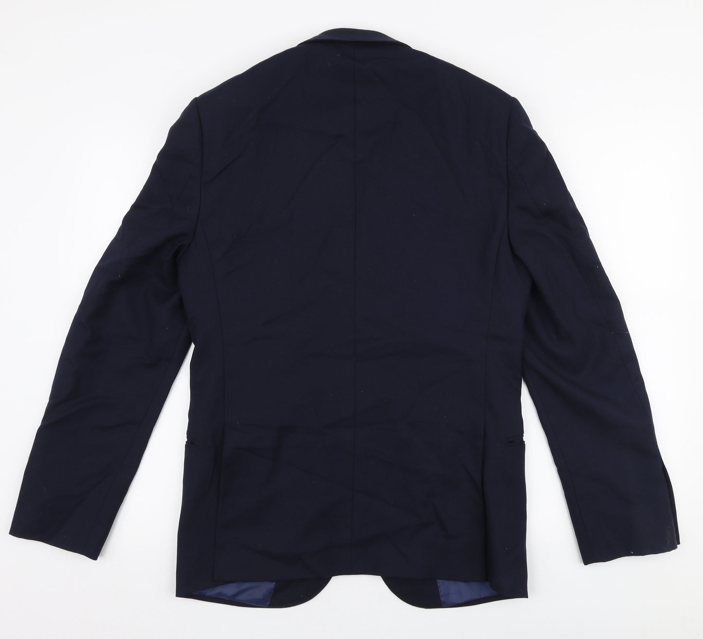Marks and Spencer Mens Blue  Polyester Jacket Suit Jacket Size 34