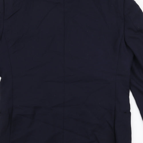 Marks and Spencer Mens Blue  Polyester Jacket Suit Jacket Size 34