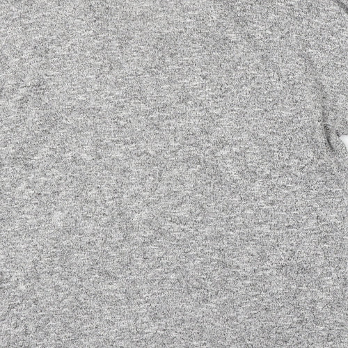 TU Womens Grey V-Neck  Polyester Pullover Jumper Size 12