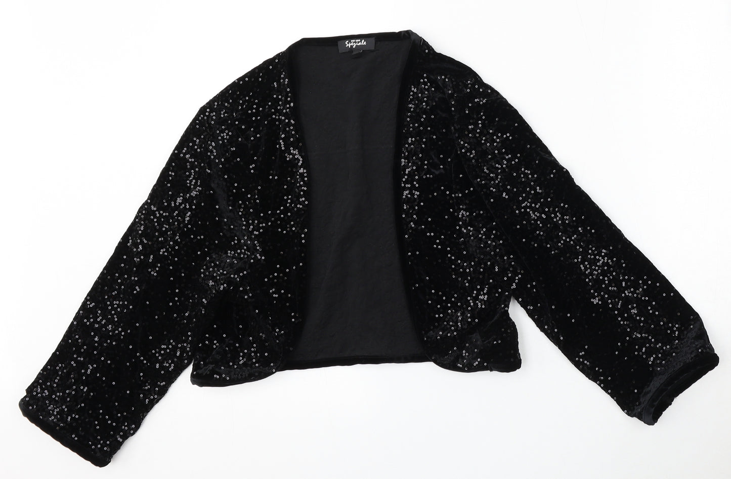Per Una Womens Black V-Neck  Polyester Cardigan Jumper Size 22