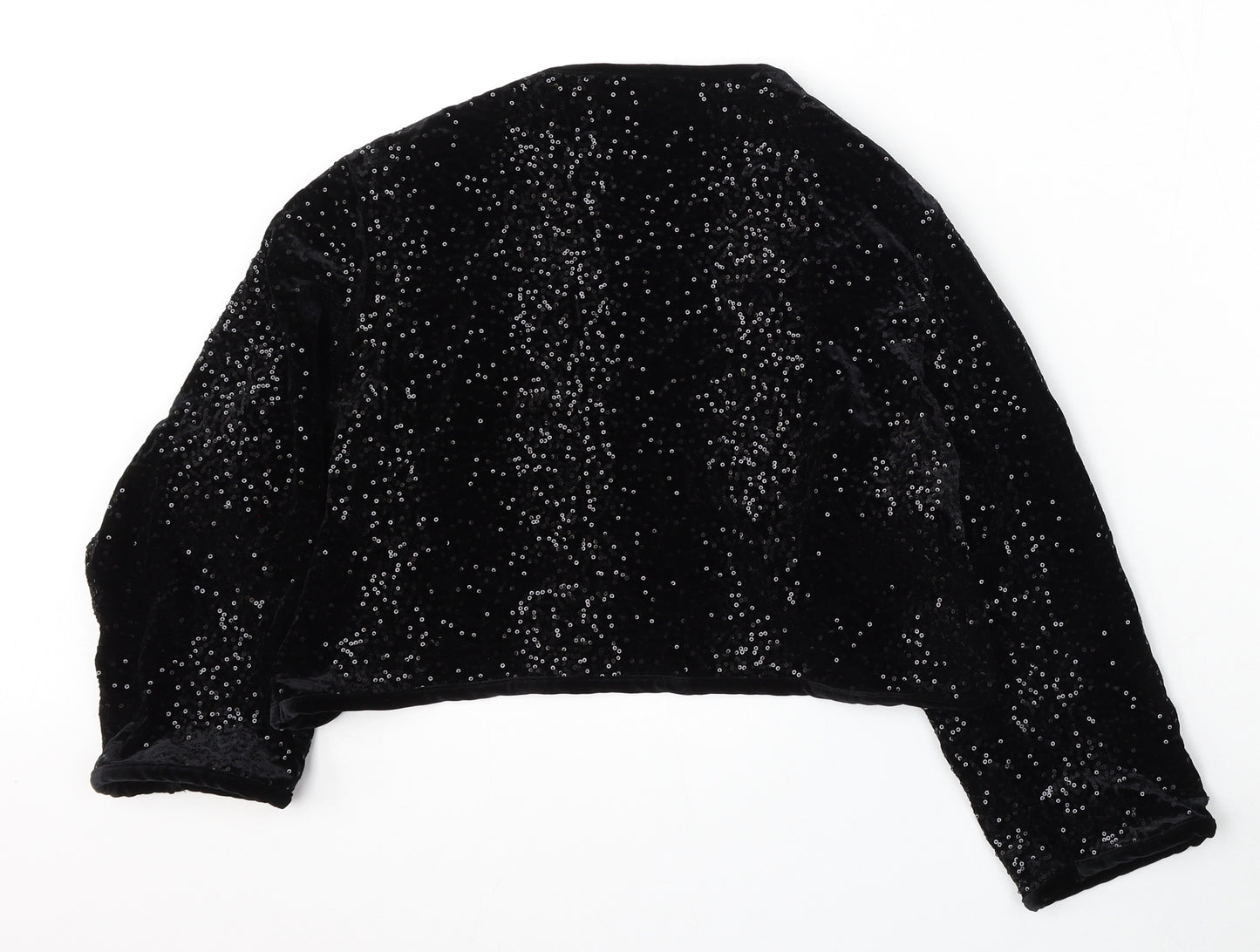 Per Una Womens Black V-Neck  Polyester Cardigan Jumper Size 22