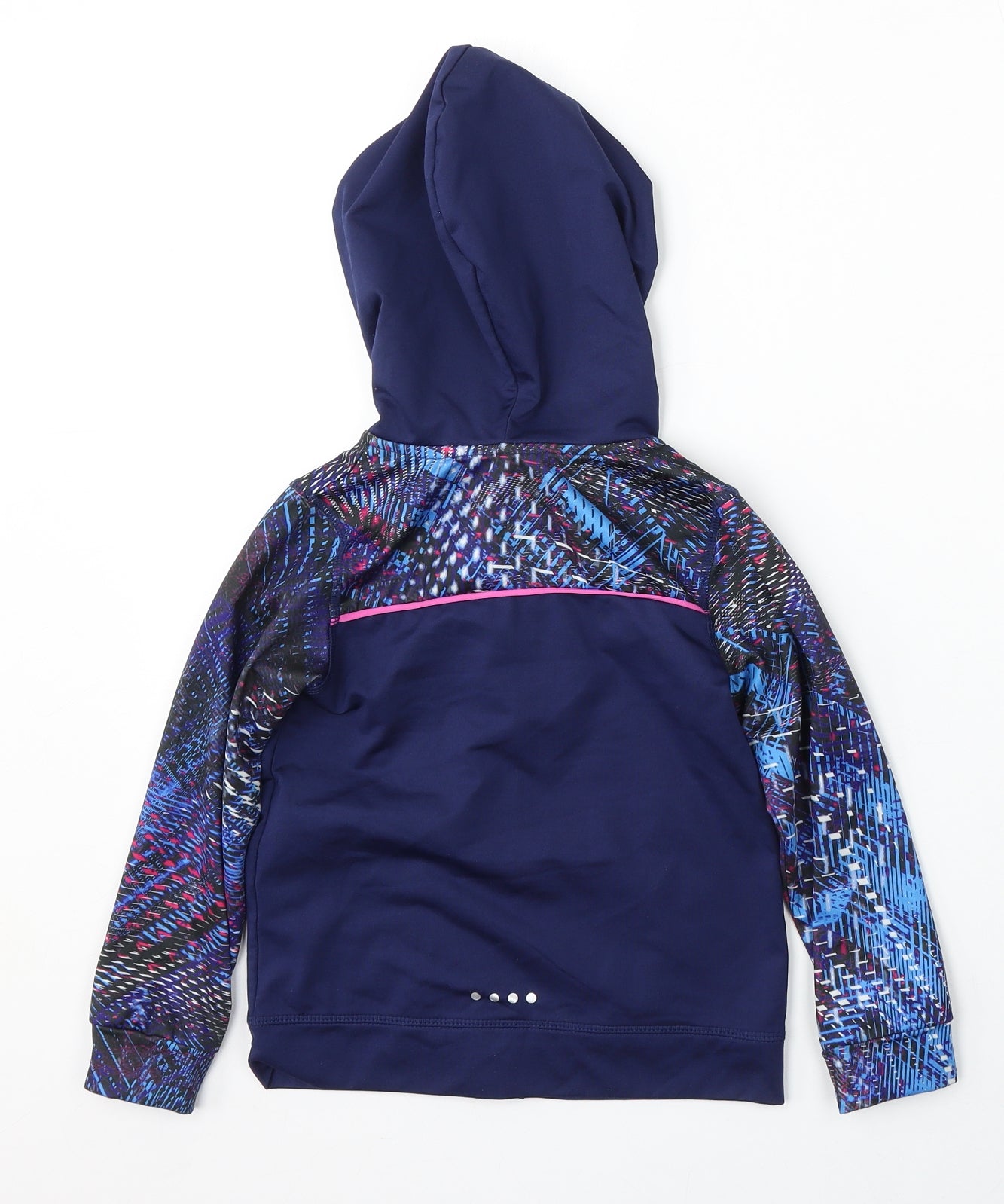 Matalan Girls Blue  Polyester Full Zip Hoodie Size 4-5 Years  Zip