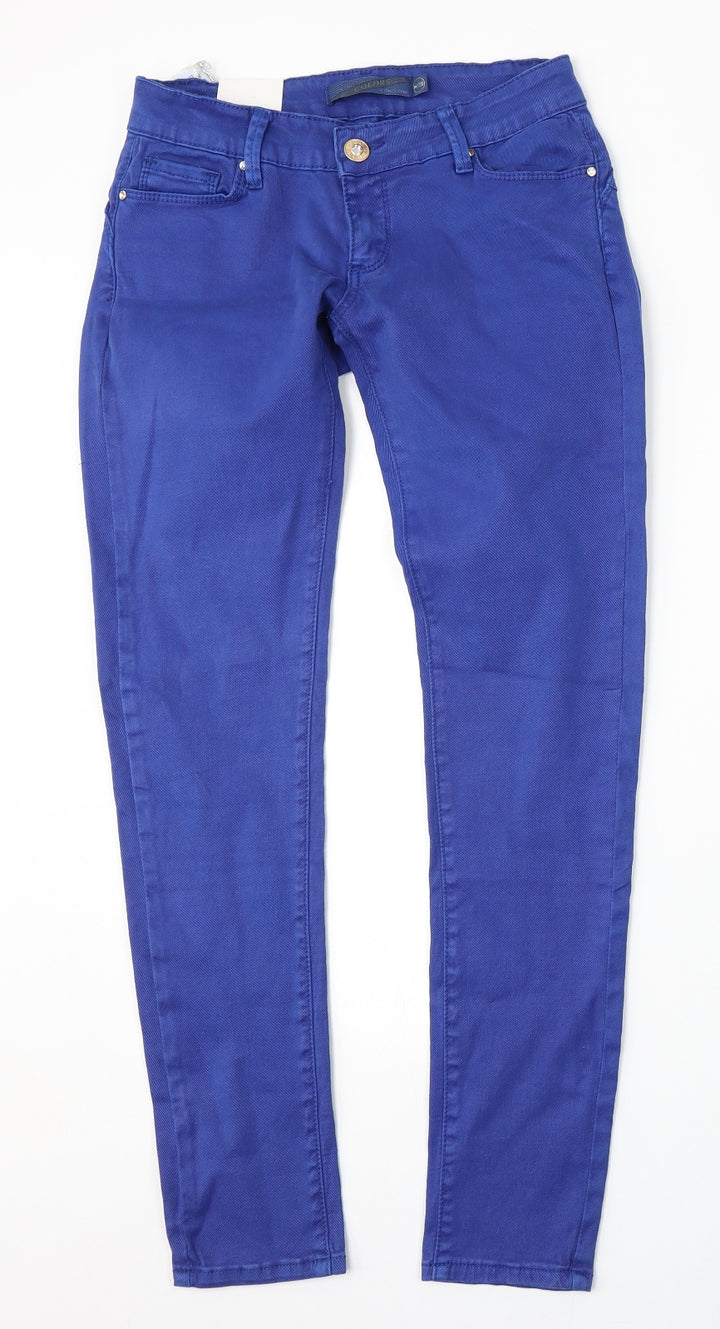 So Sweet Womens Blue Cotton Skinny Jeans Size M L31 in Regular Button
